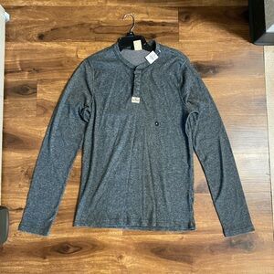 Hollister Dark Gray Long Sleeve Henley